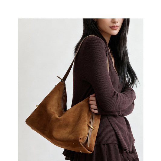 Suede Slouch crossbody bag