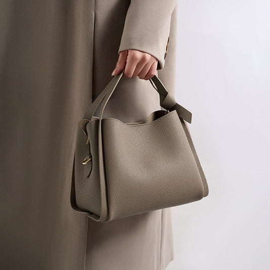 Greige Knot Shoulder Bag